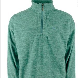 Tommy Bahama Cloud Peak, Half Zip Fleece Sweatshirt Quetzal Green, Large, NWT